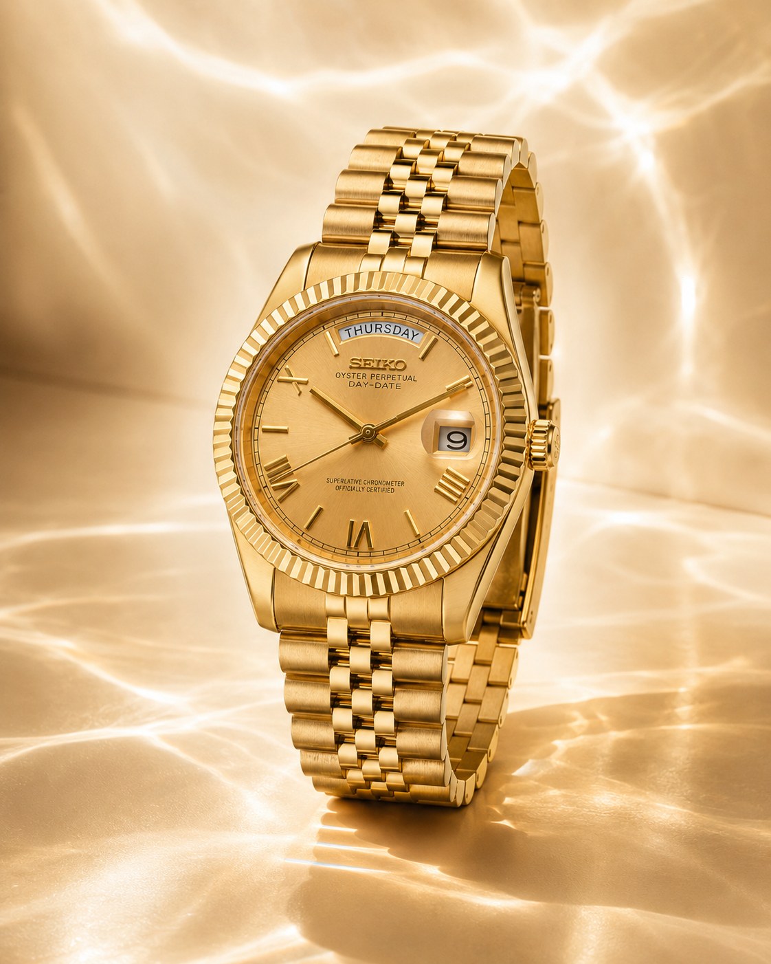 Mod Day-Date – Full Gold Champagne Dial