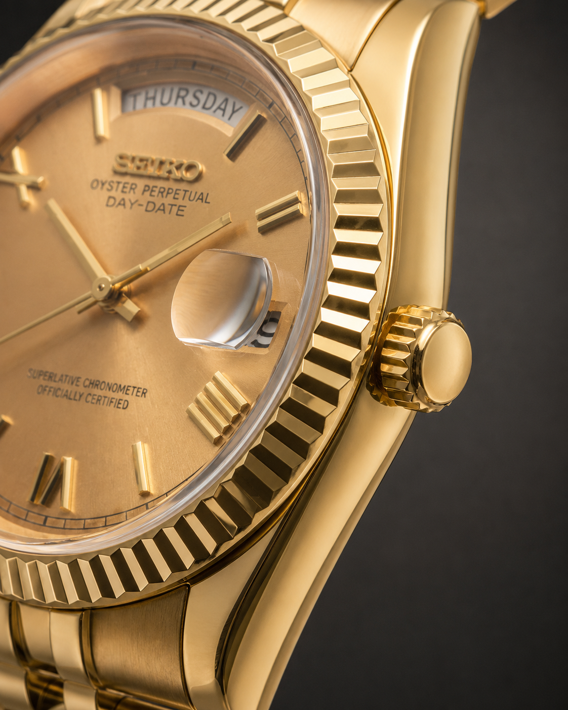 Mod Day-Date – Full Gold Champagne Dial