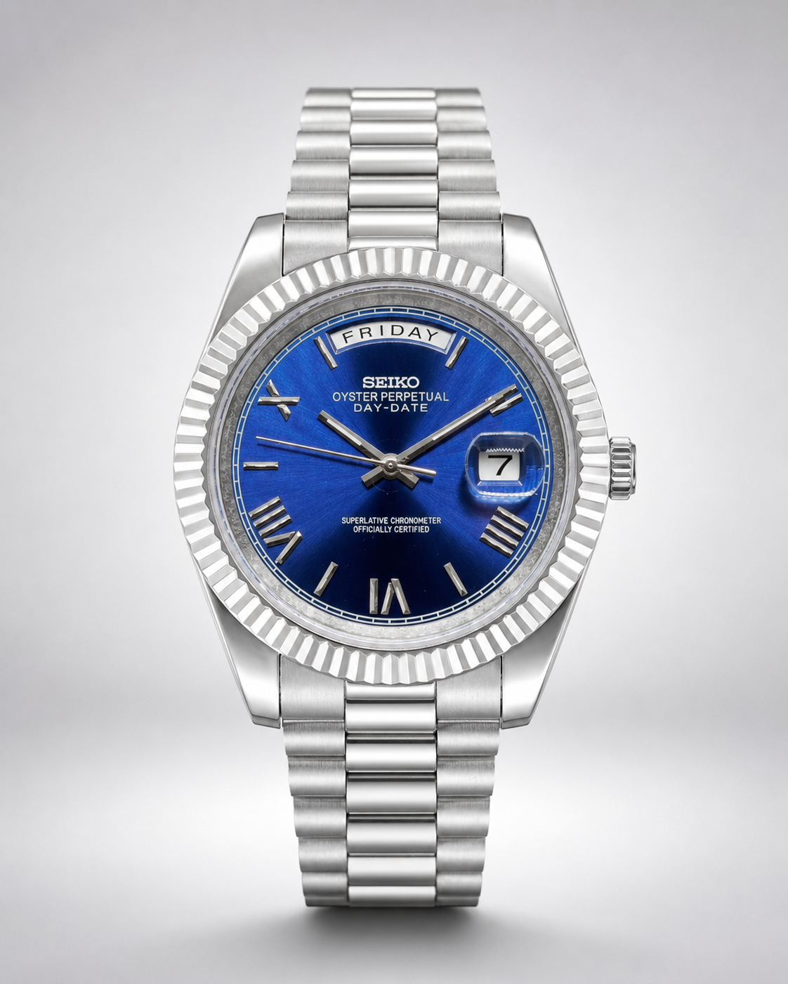 Day-Date – Stainless Steel Blue Dial