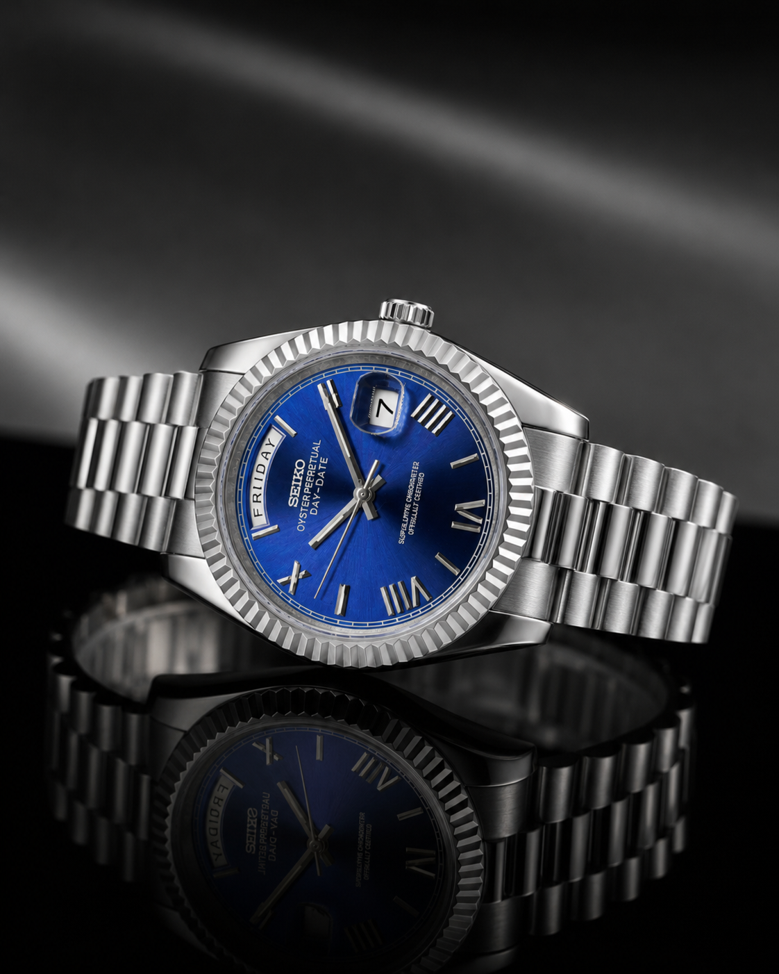 Day-Date – Stainless Steel Blue Dial