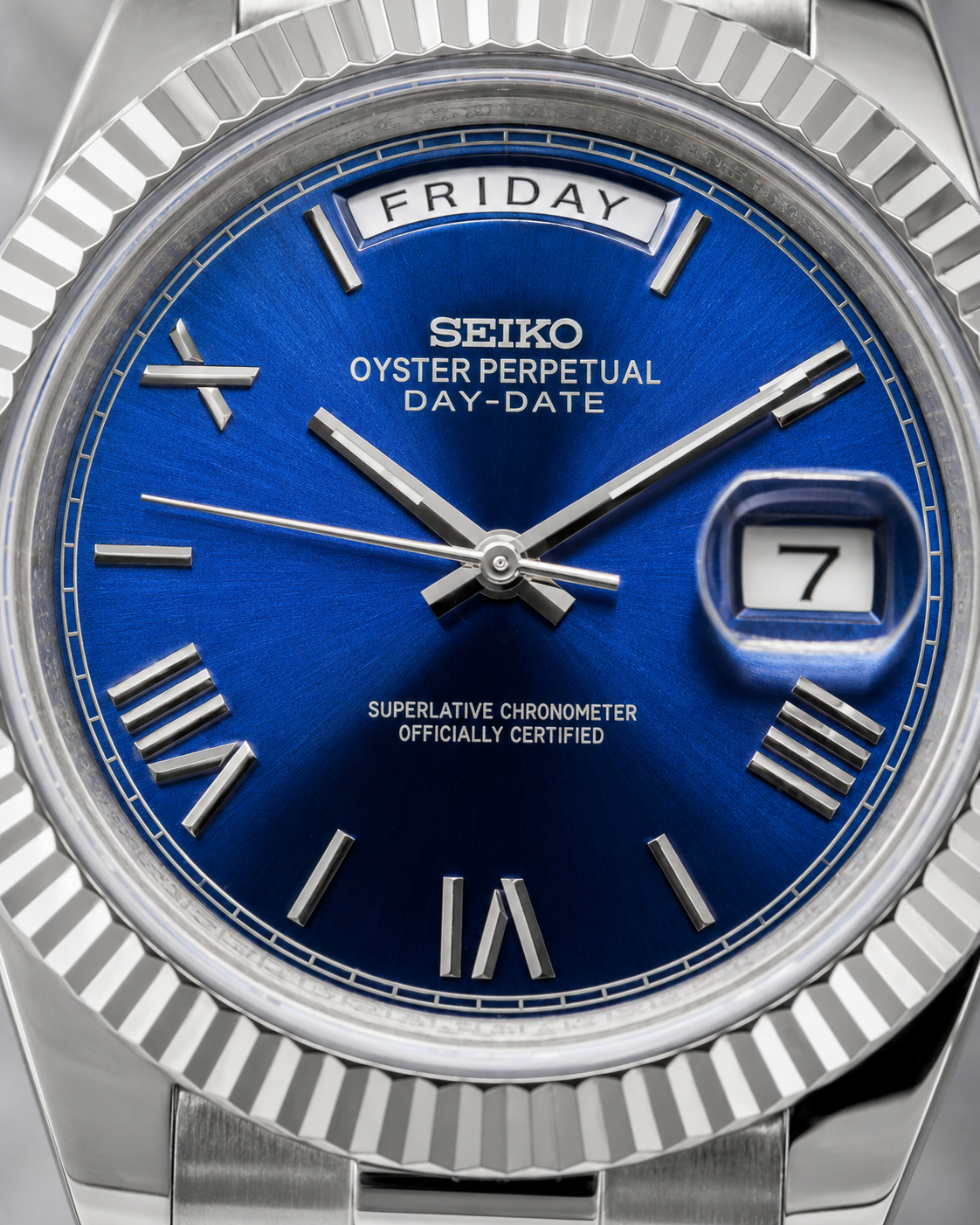 Day-Date – Stainless Steel Blue Dial