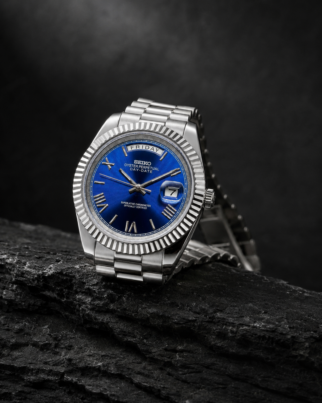 Day-Date – Stainless Steel Blue Dial