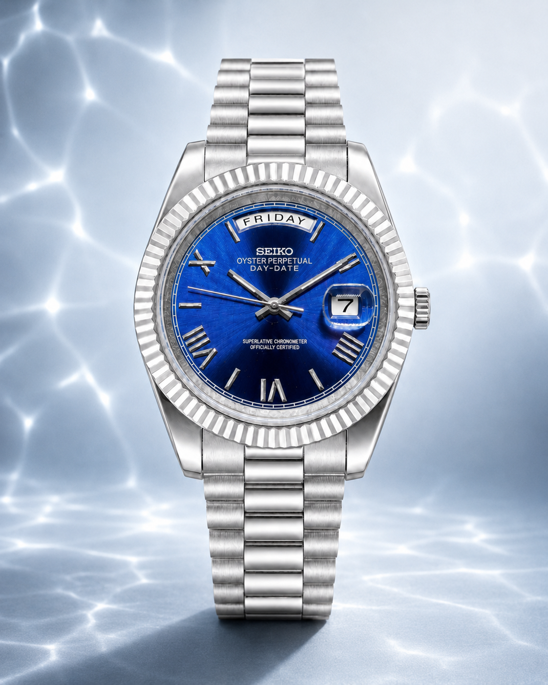 Day-Date – Stainless Steel Blue Dial