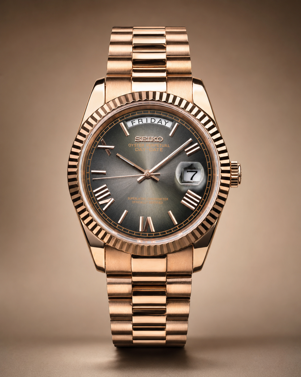 Day-Date Rose gold Black Ombre Dial