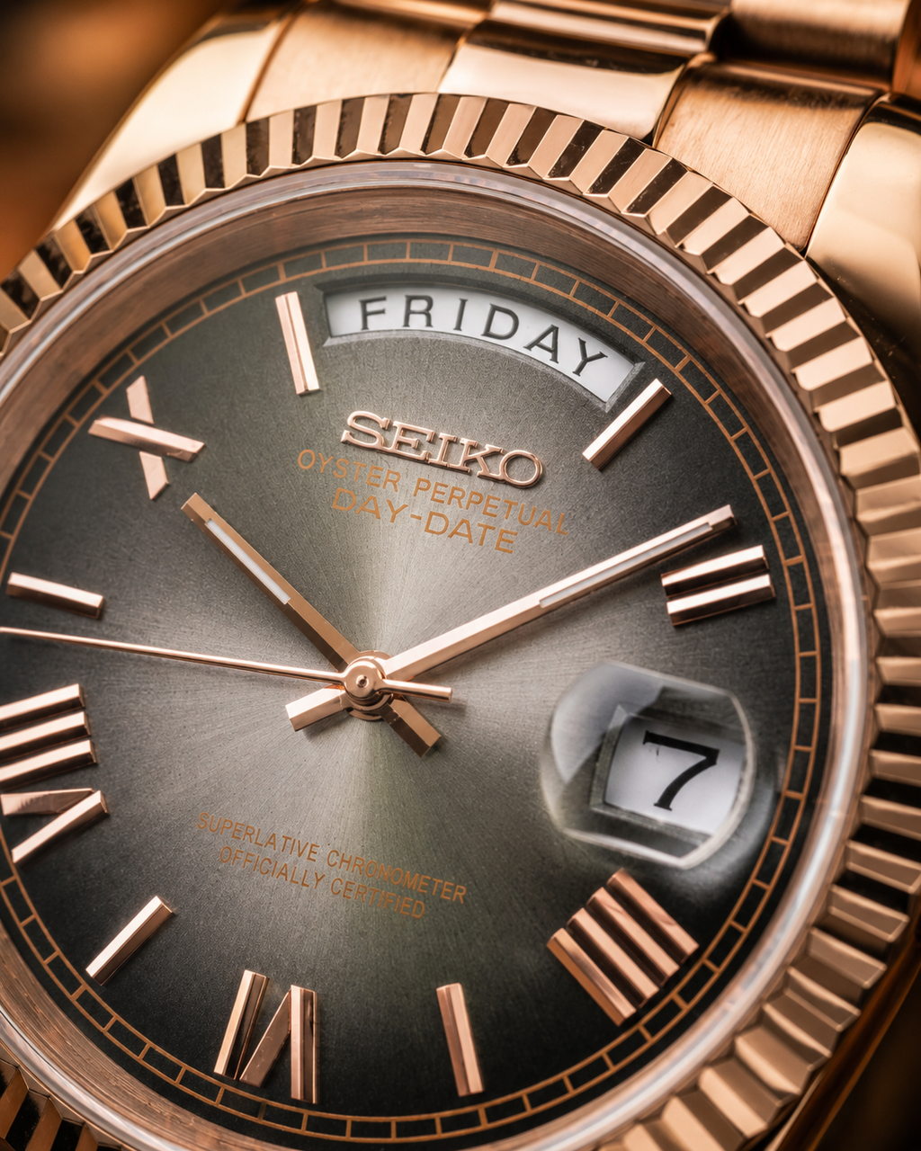 Day-Date Rose gold Black Ombre Dial