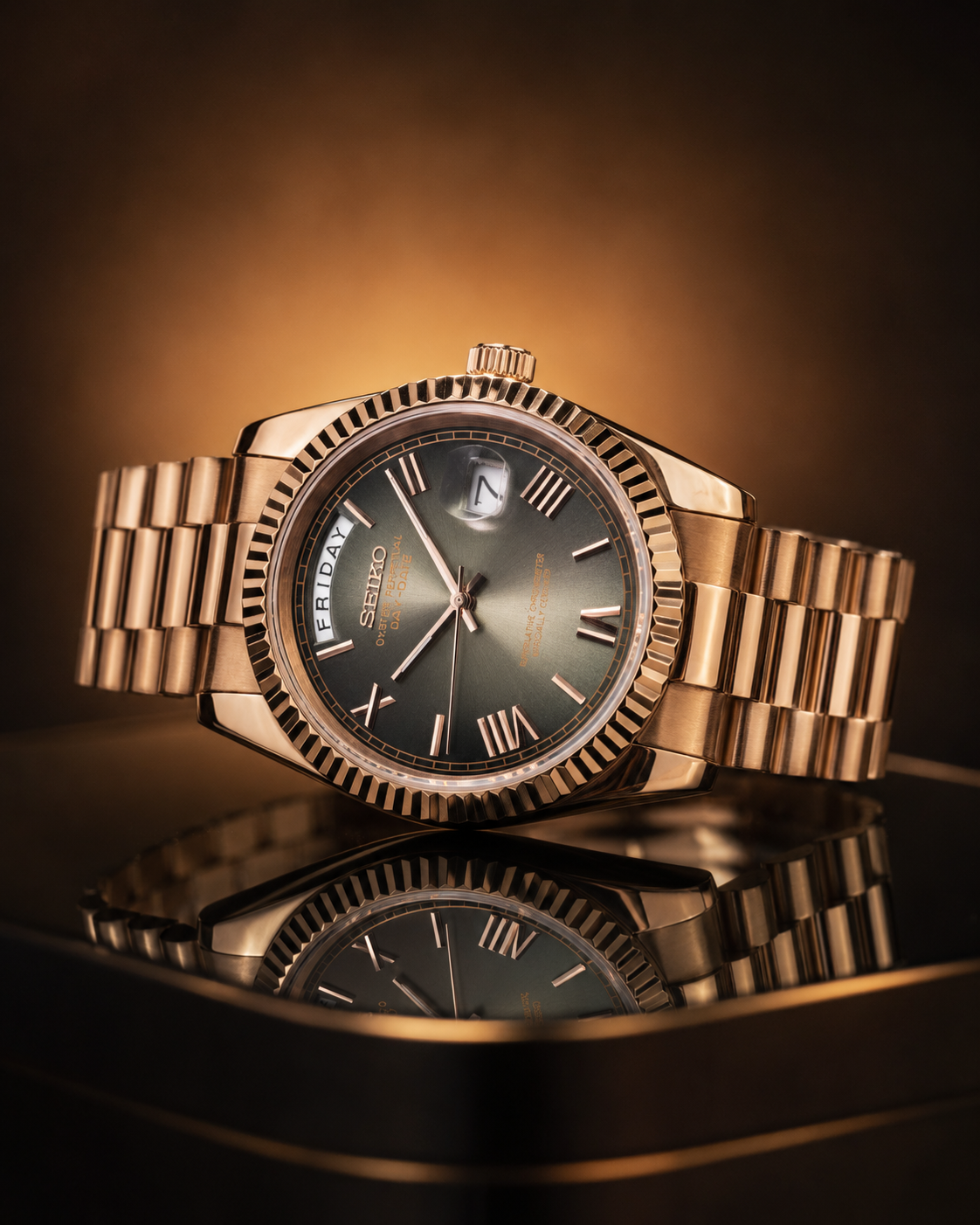 Day-Date Rose gold Black Ombre Dial