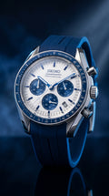 Blue Speedmaster Rubber Strap