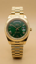 Solid Green Gold Day-Date Automatic