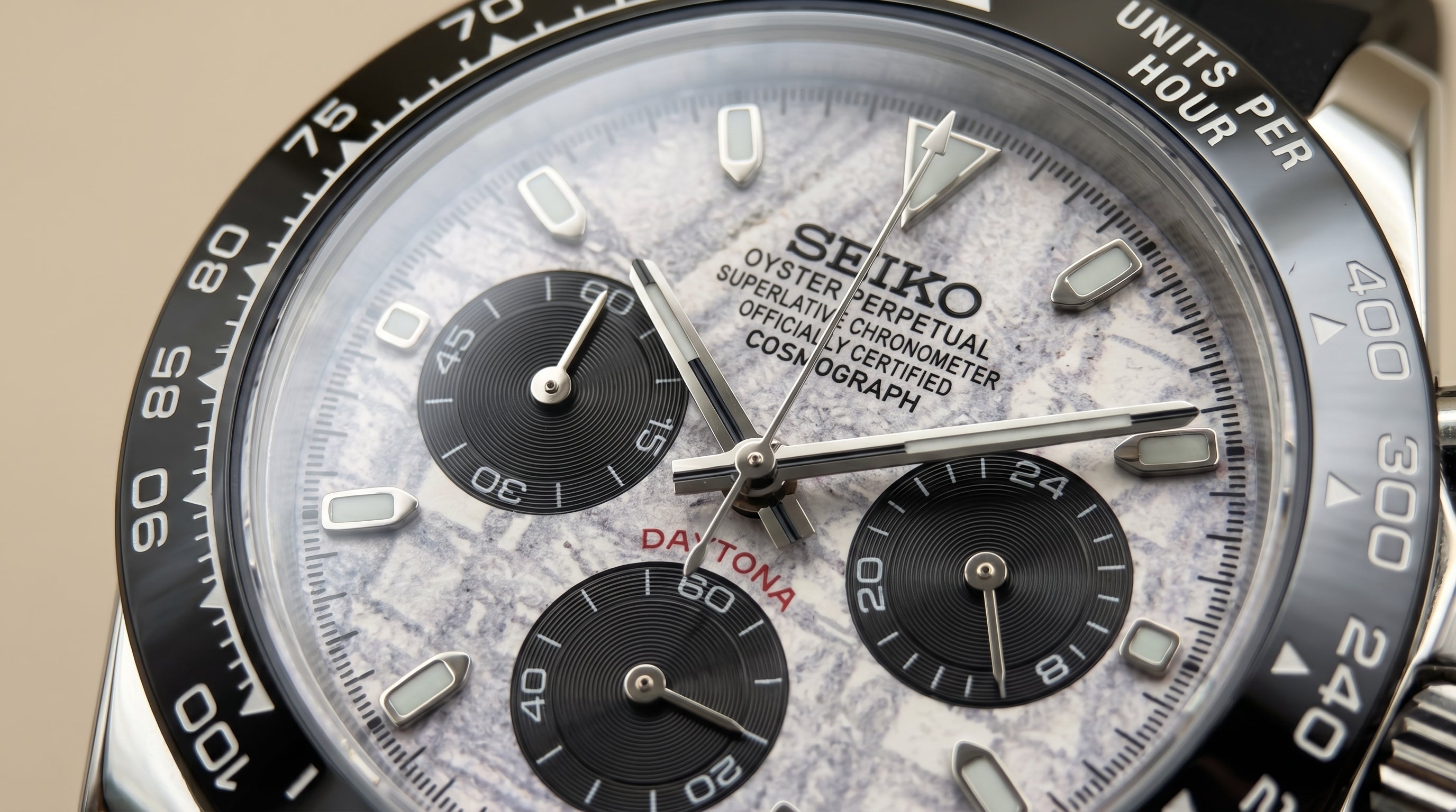 Meteorite Daytona Black Rubber Strap
