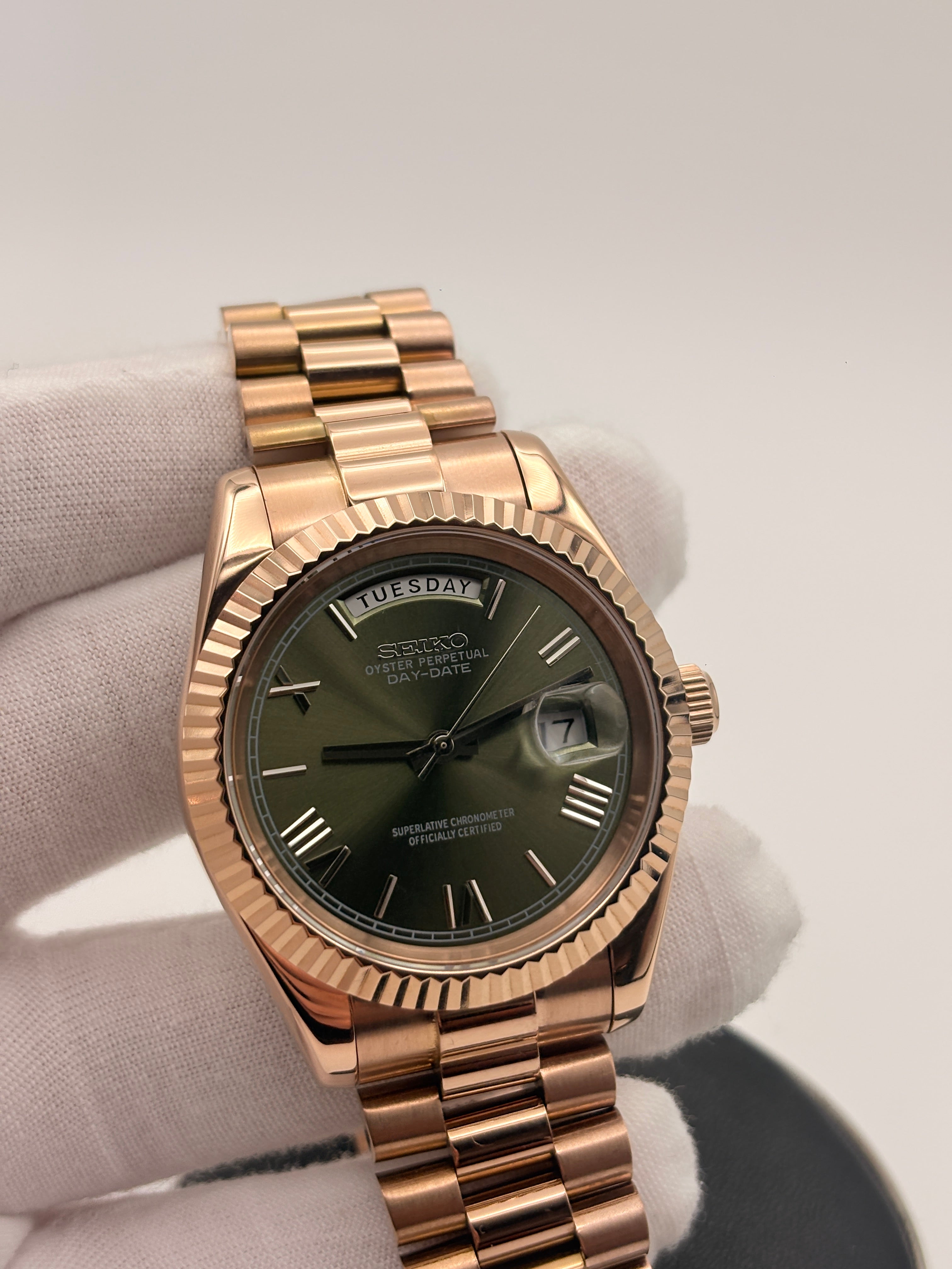 Day-date Rose Gold Olive Dial
