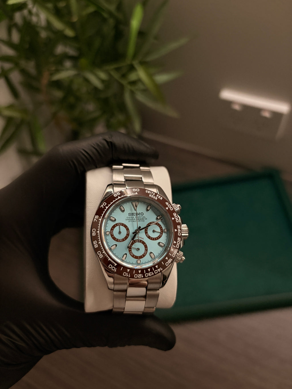 Daytona Mod Ice blue Dial Chocolate Bezel