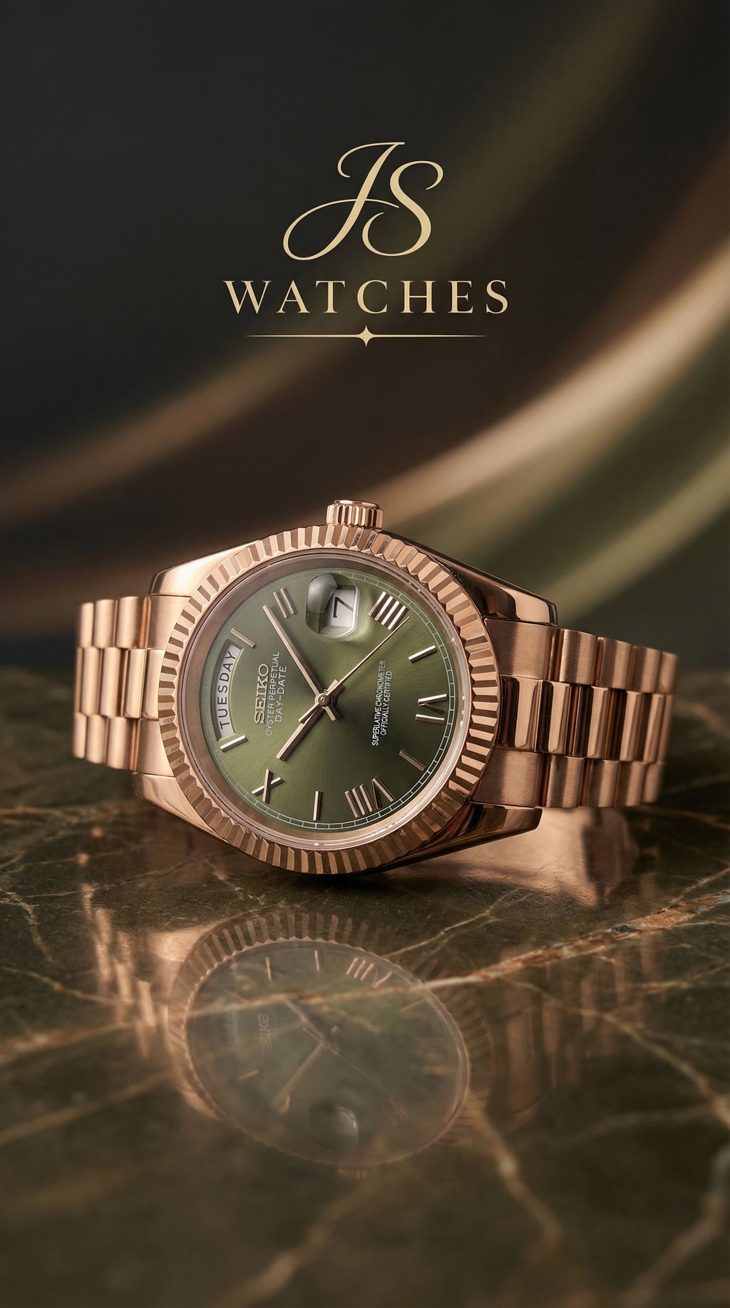 Day-date Rose Gold Olive Dial