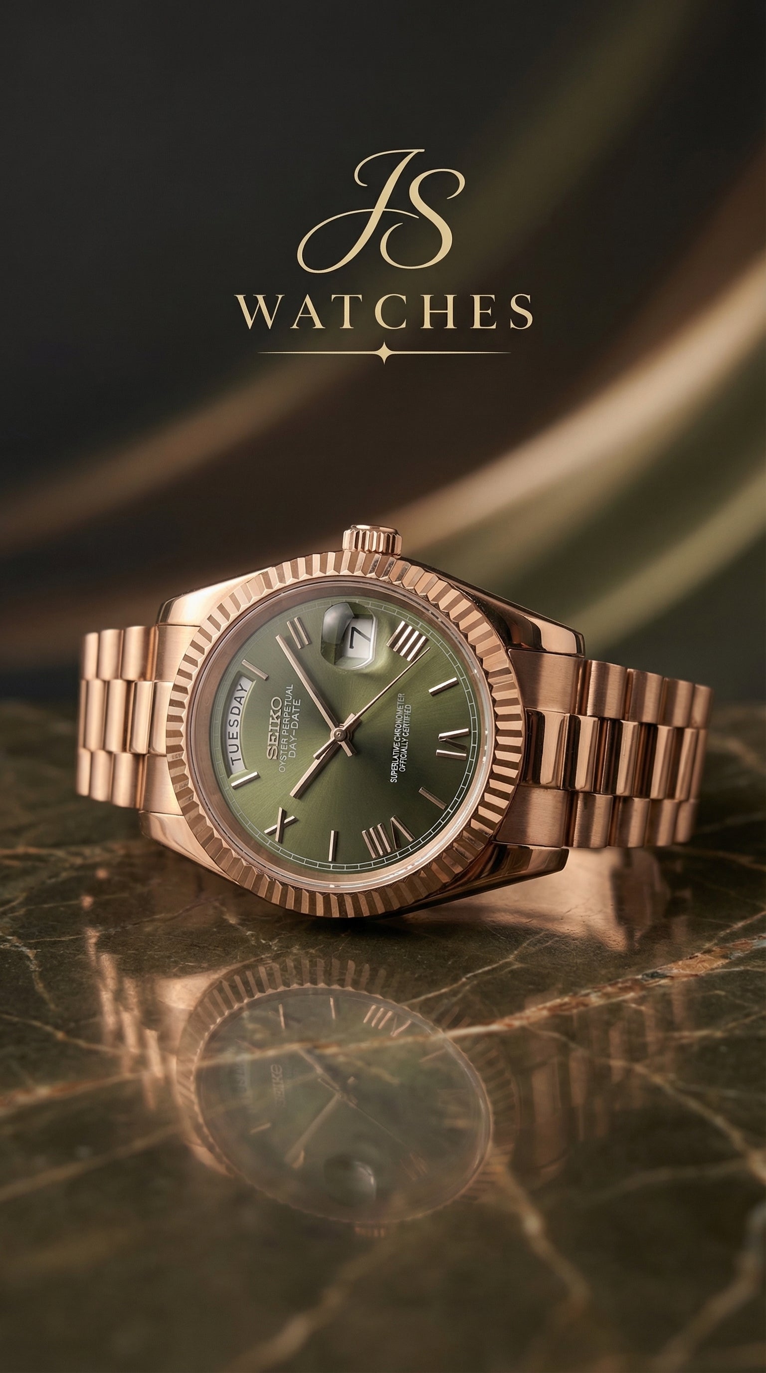 Day-date Rose Gold Olive Dial