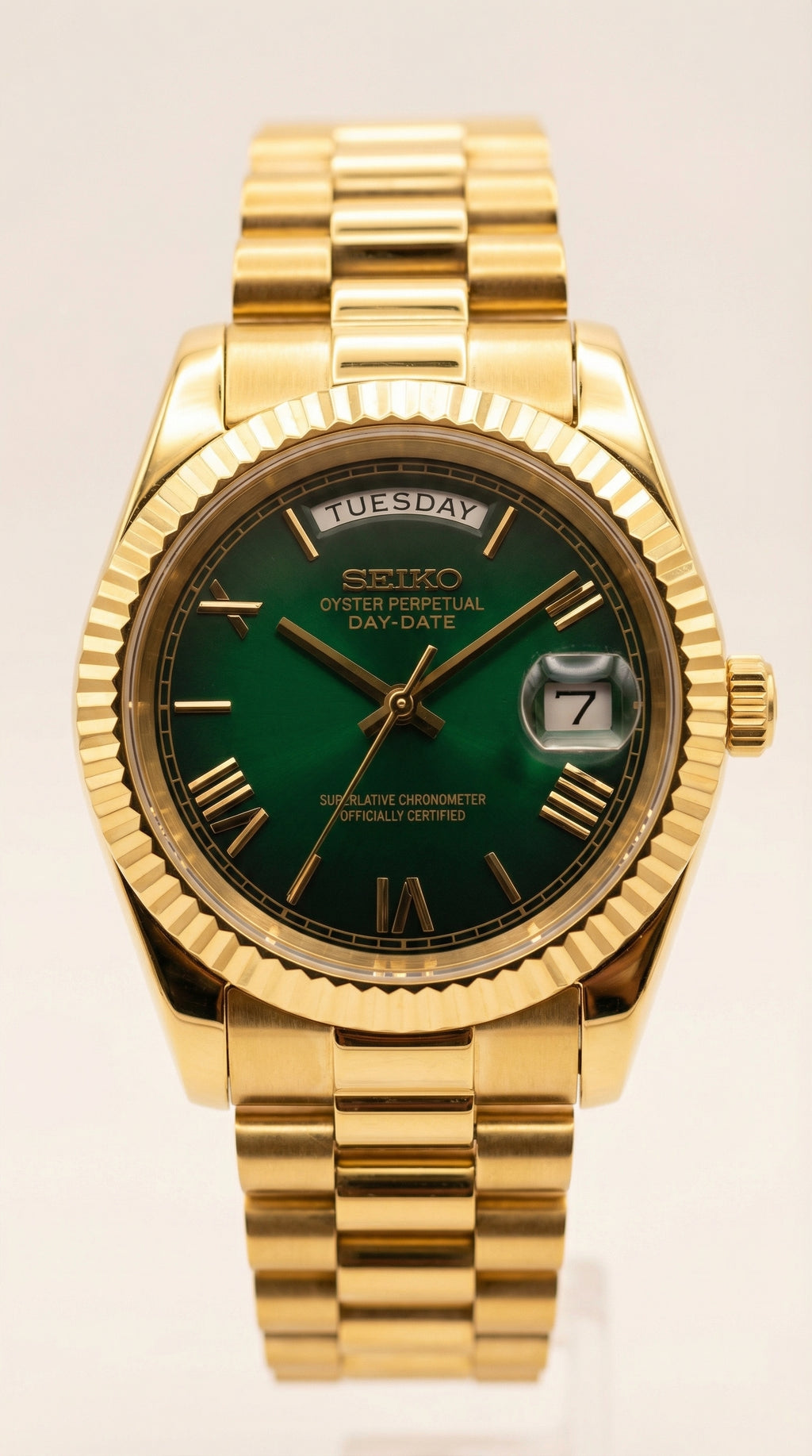 Ombre Green Day-Date Gold