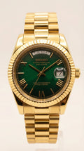 Ombre Green Day-Date Gold