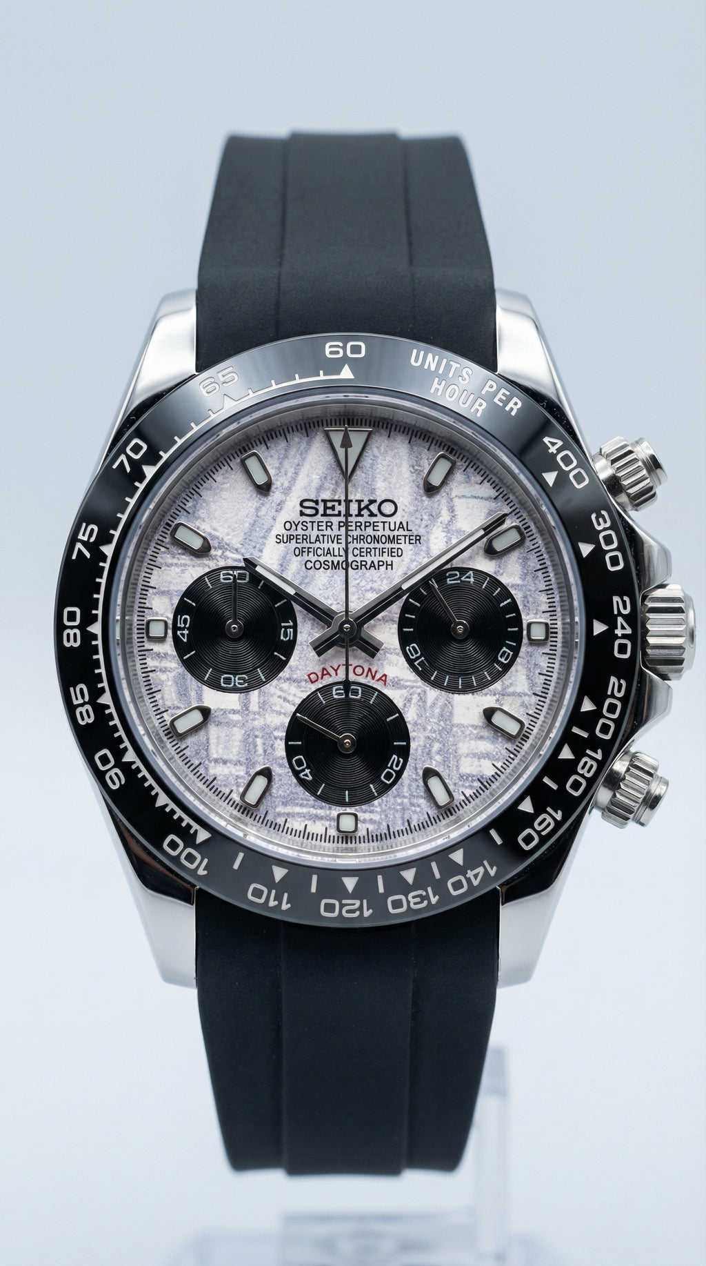 Meteorite Daytona Black Rubber Strap