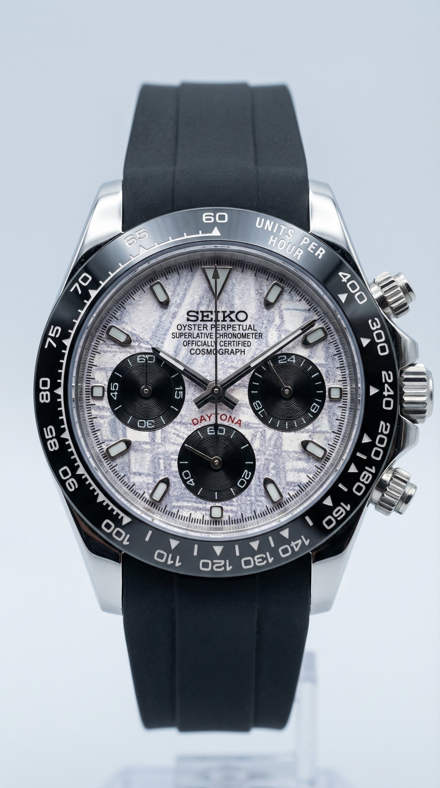 Meteorite Daytona Black Rubber Strap