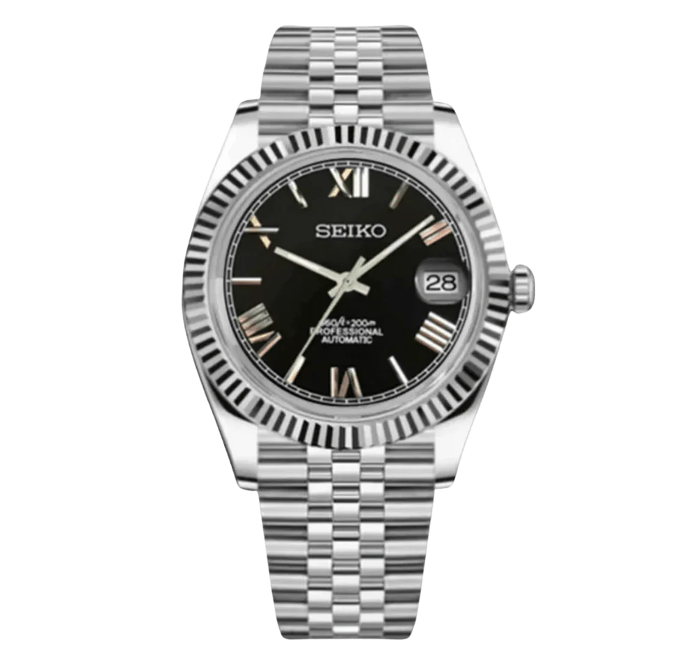 Datejust Mod - Black Roman Dial