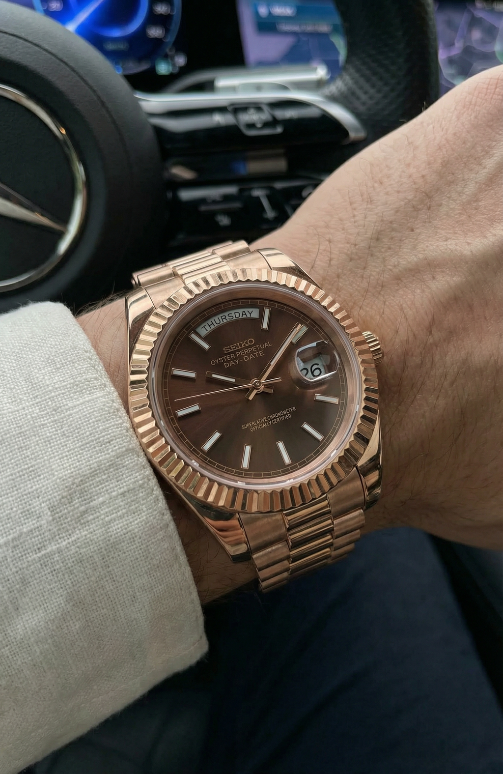 Day-date Rose Gold Chocolate Dial