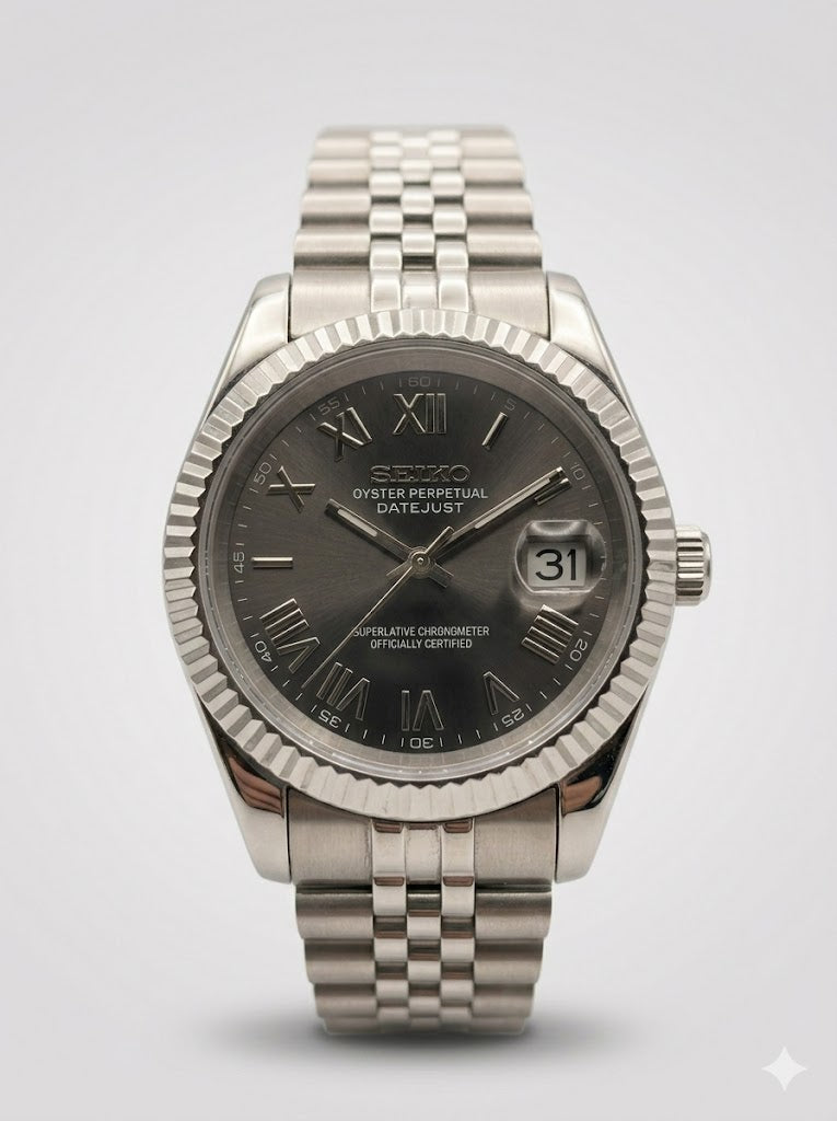 Datejust Mod - Black Roman Dial
